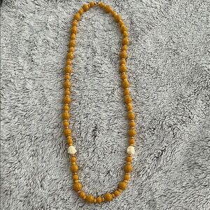 Yellow Beaded Buddha Necklace